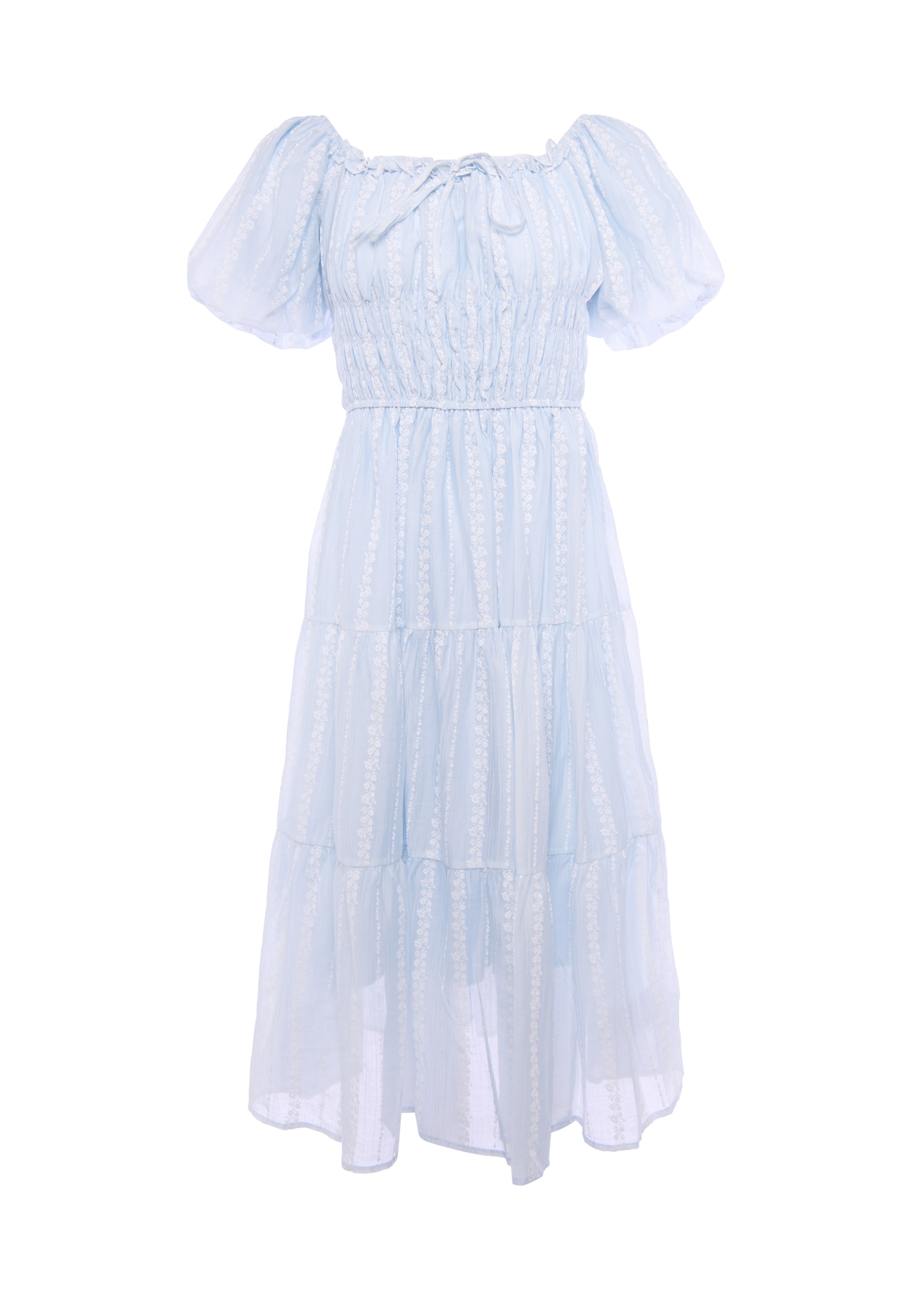 Usha Vestido 'Floral' em 32 em azul pastel / branco, Vista do artigo