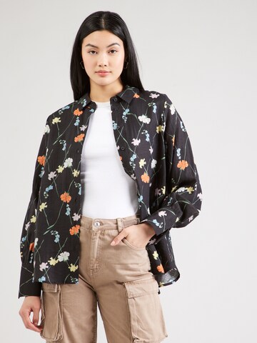 VERO MODA Bluse 'VMFLORA OLGA' i sort: forside