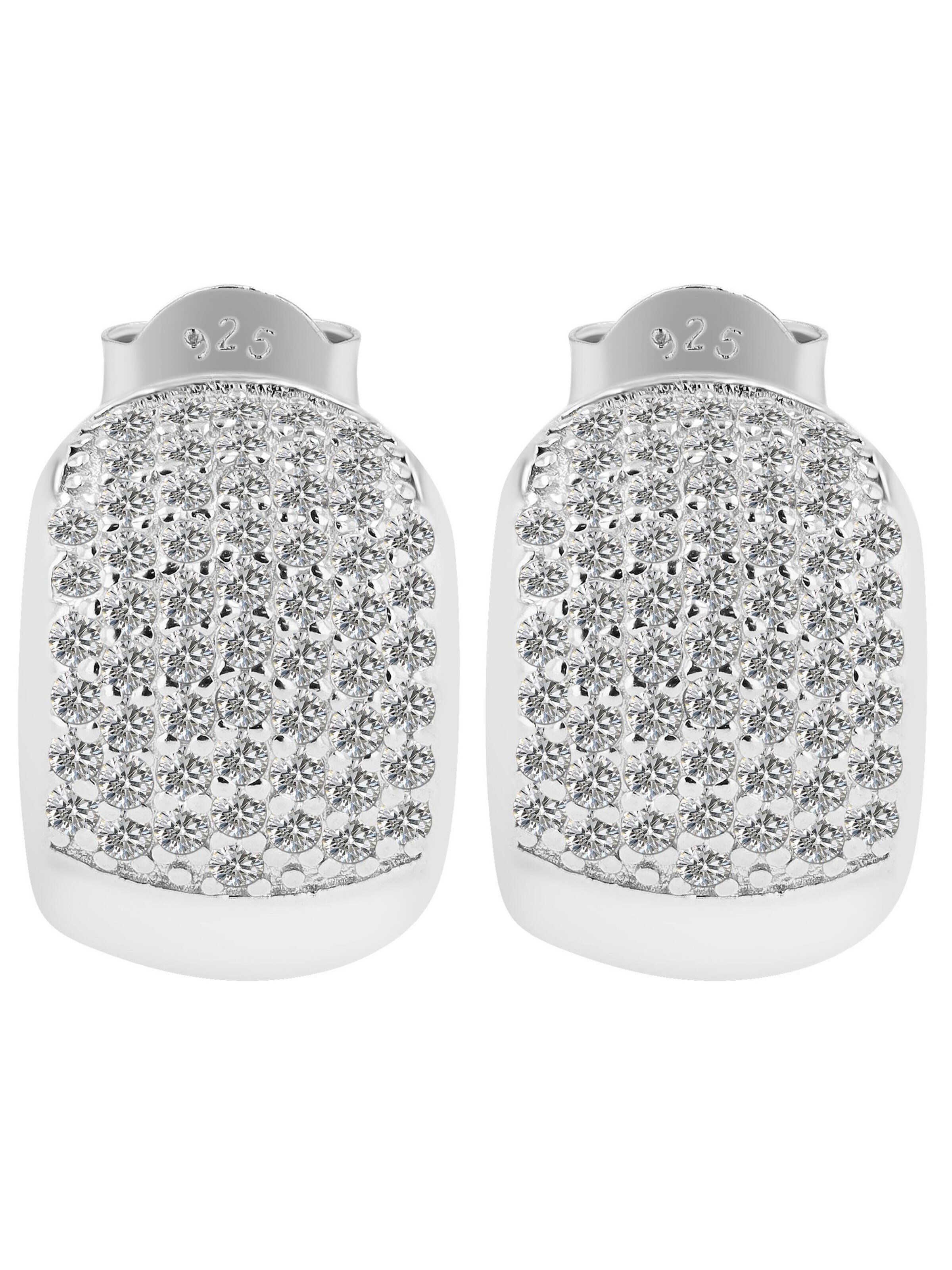 Akzent Earrings '"Nyla" aus 925 Sterlingsilber, rhodiniert, langlebig' in Silver