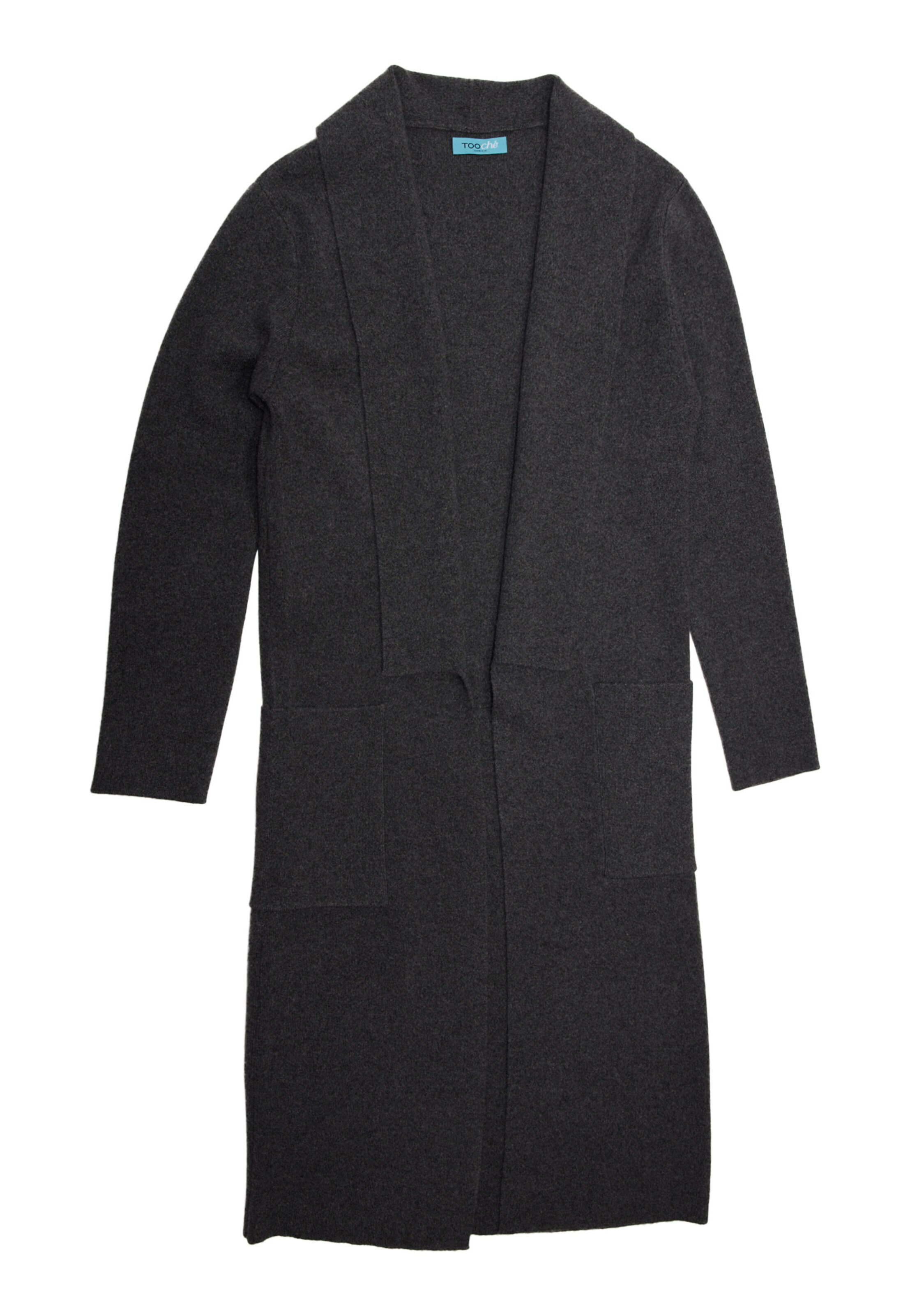 TOOche Between-seasons coat in Grey: front