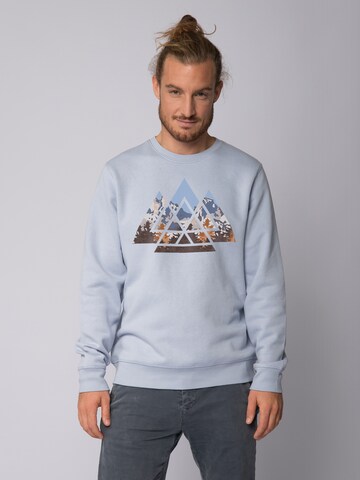 Sweat-shirt ' Geometric Landscape ' Watapparel en bleu : devant