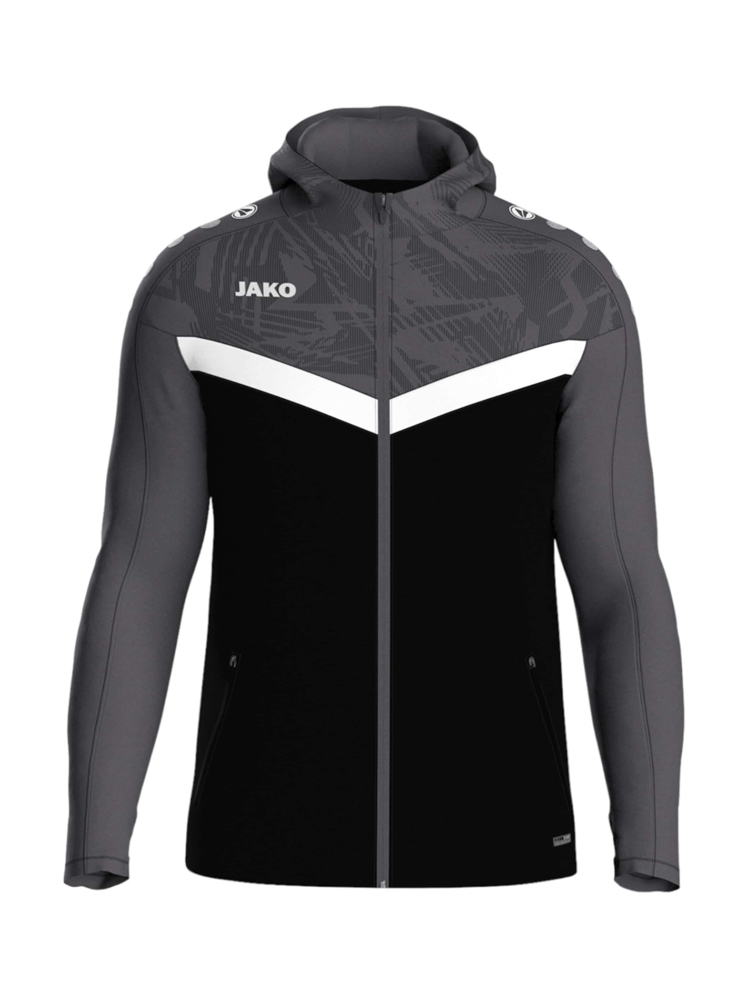 JAKO Athletic Jacket in Black: front