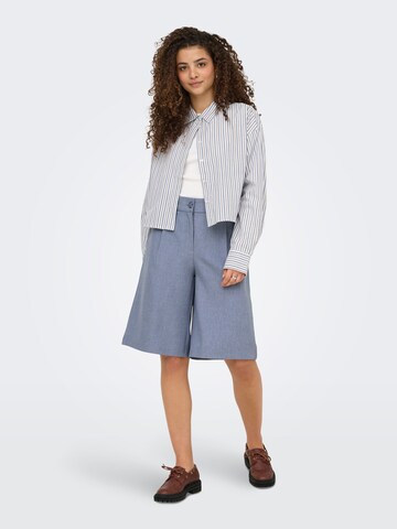 ONLY Wide Leg Bukser med lægfolder 'ONLLinda' i blå: forside