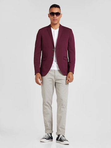 JACK & JONES Slim fit Suit Jacket 'JPRFRANCO' in Red