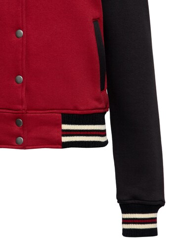 Queen Kerosin Sweatjacke 'Built it up!' in Rot