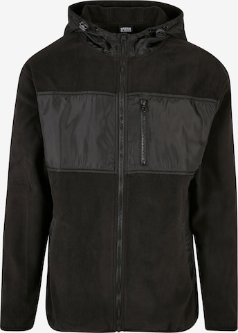 Veste en polaire Urban Classics en noir : devant