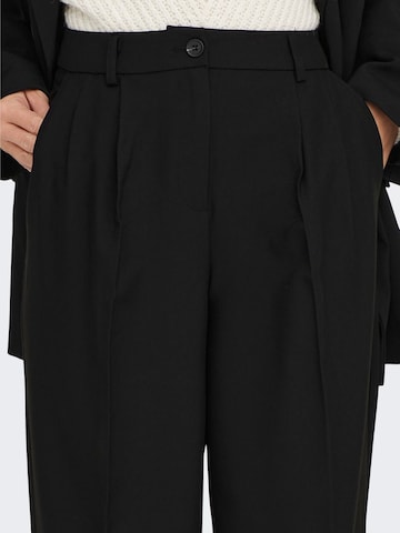 ONLY Regular Pleat-Front Pants 'Mathilde' in Black