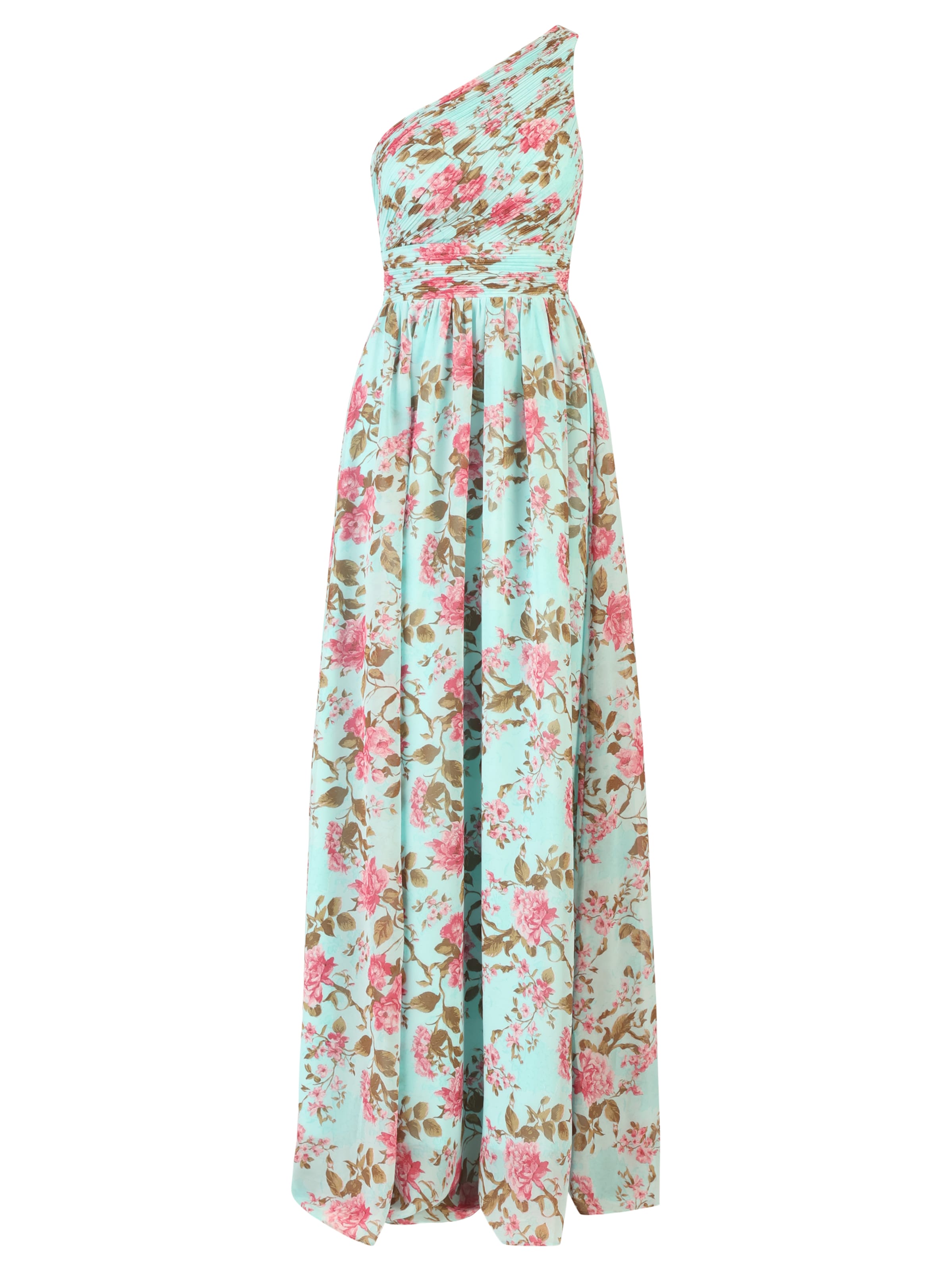 Kraimod Abendkleid in 34 in aqua / oliv / pink, Produktansicht