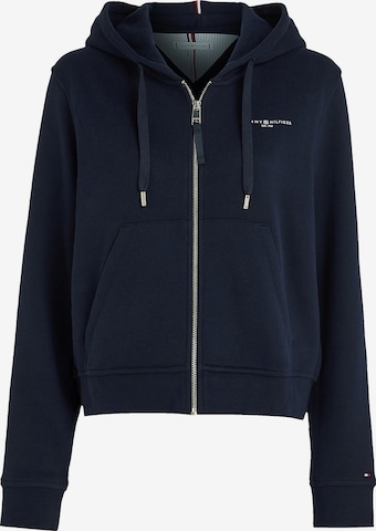 TOMMY HILFIGER - Sudadera con cremallera en azul: frente