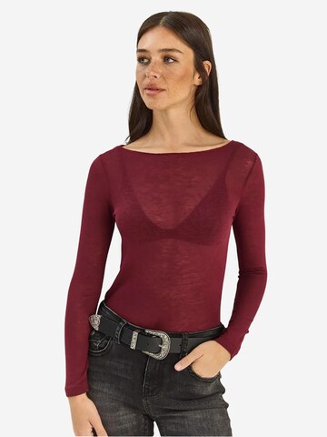 T-shirt Bianco Lucci en rouge