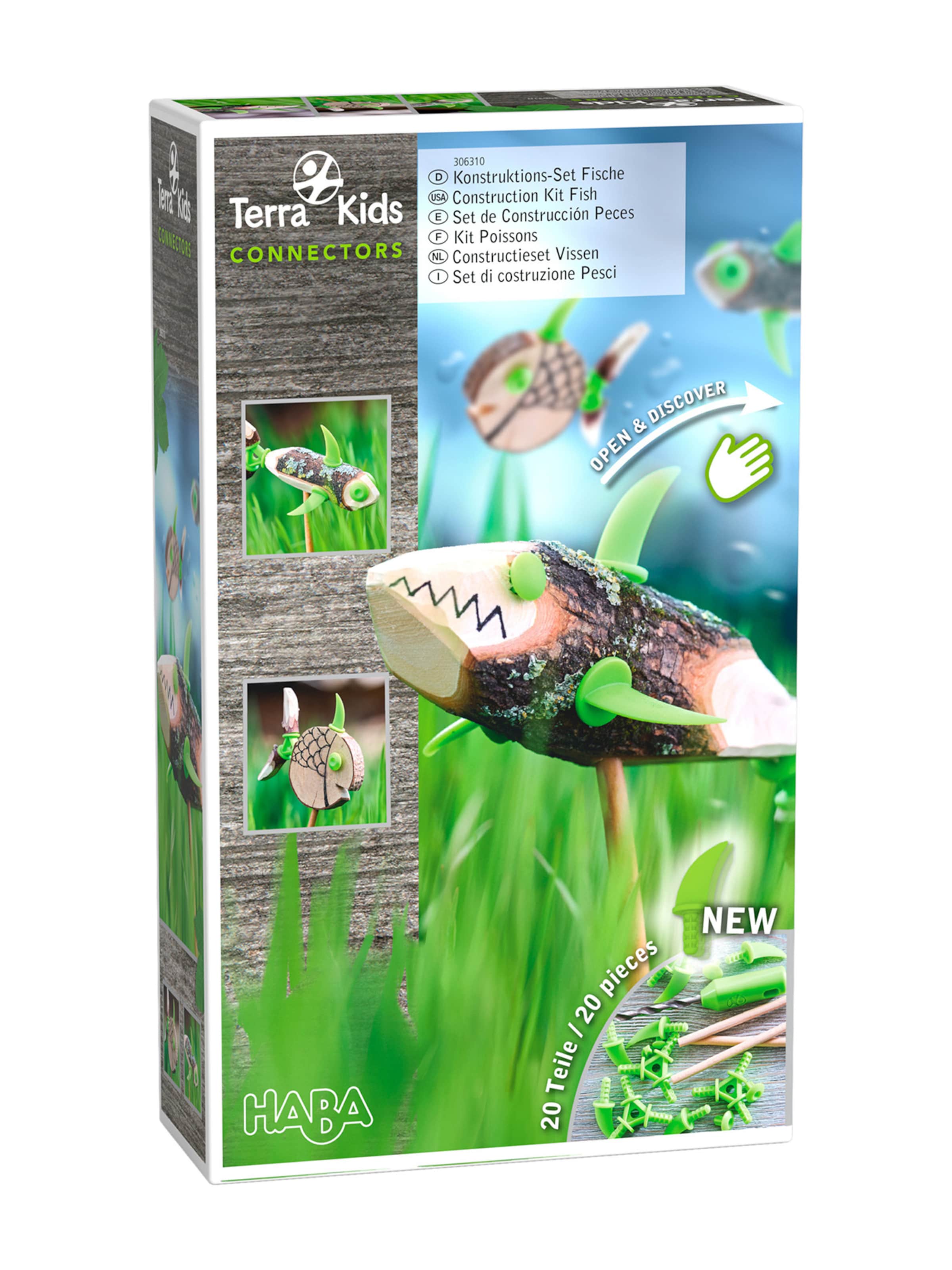 HABA Outdoor-Spielzeug ' Terra Kids Connectors – Konstruktions-Set Fische ' in Mischfarben: Vorderseite