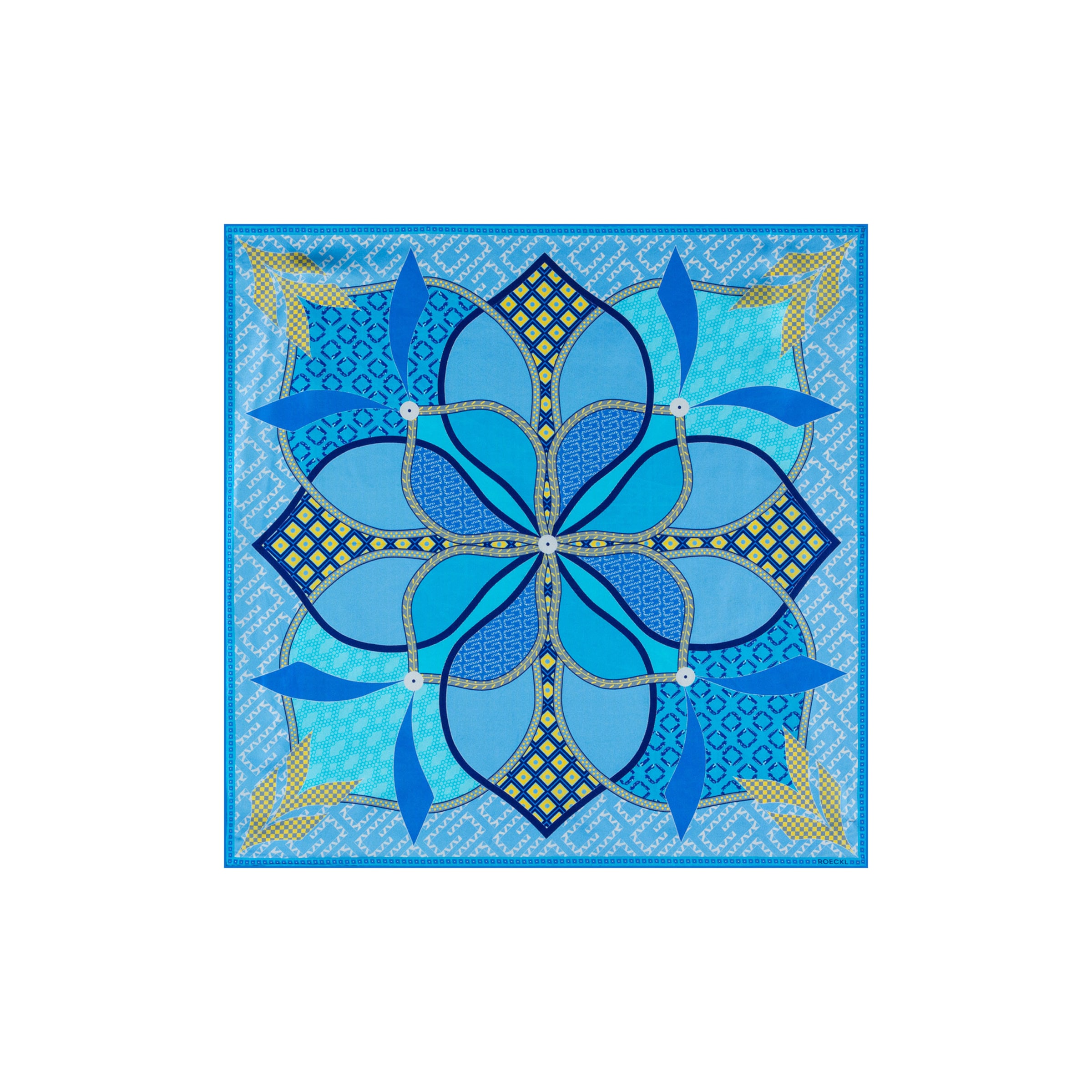 Foulard 'FLOWER  MANDALA NICKY' Roeckl en bleu