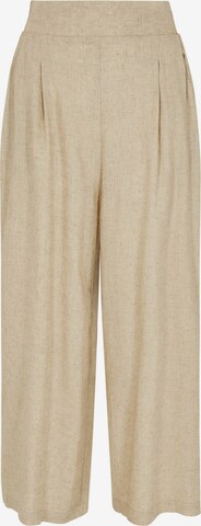 Wide Leg Pantalon Apricot en beige : devant