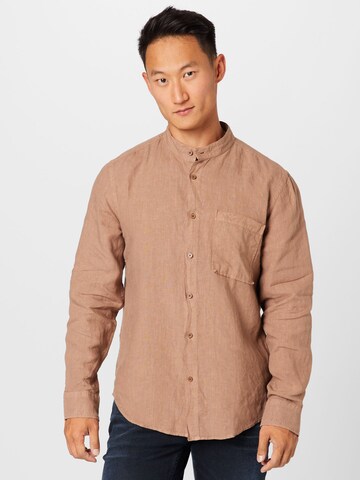 NN07 Regular fit Button Up Shirt 'Eddie 5706' in Brown: front