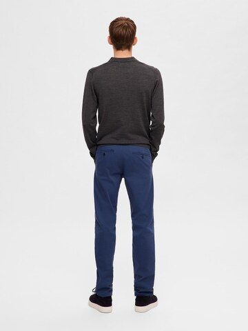 SELECTED Slim fit Chino Pants 'Miles Flex' in Blue