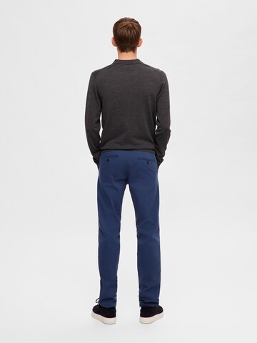 SELECTED HOMME Slimfit Hose 'Miles Flex' in Blau