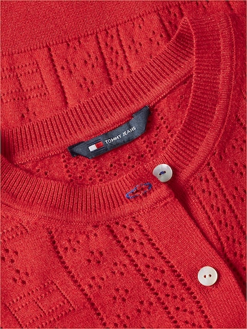 Tommy Jeans Strickjacke in Rot