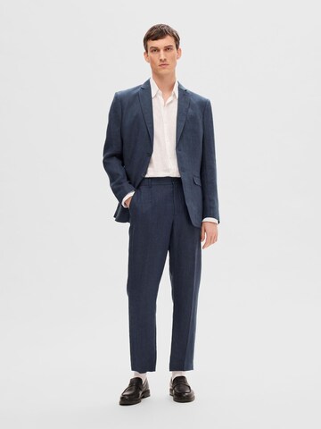 SELECTED HOMME Regular Pressveckad byxa 'Will' i blå