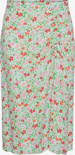 Sijonas 'Korine' iš PIECES, spalva – azuro spalva / geltona / obuolių spalva / šviesiai raudona, Prekių apžvalga