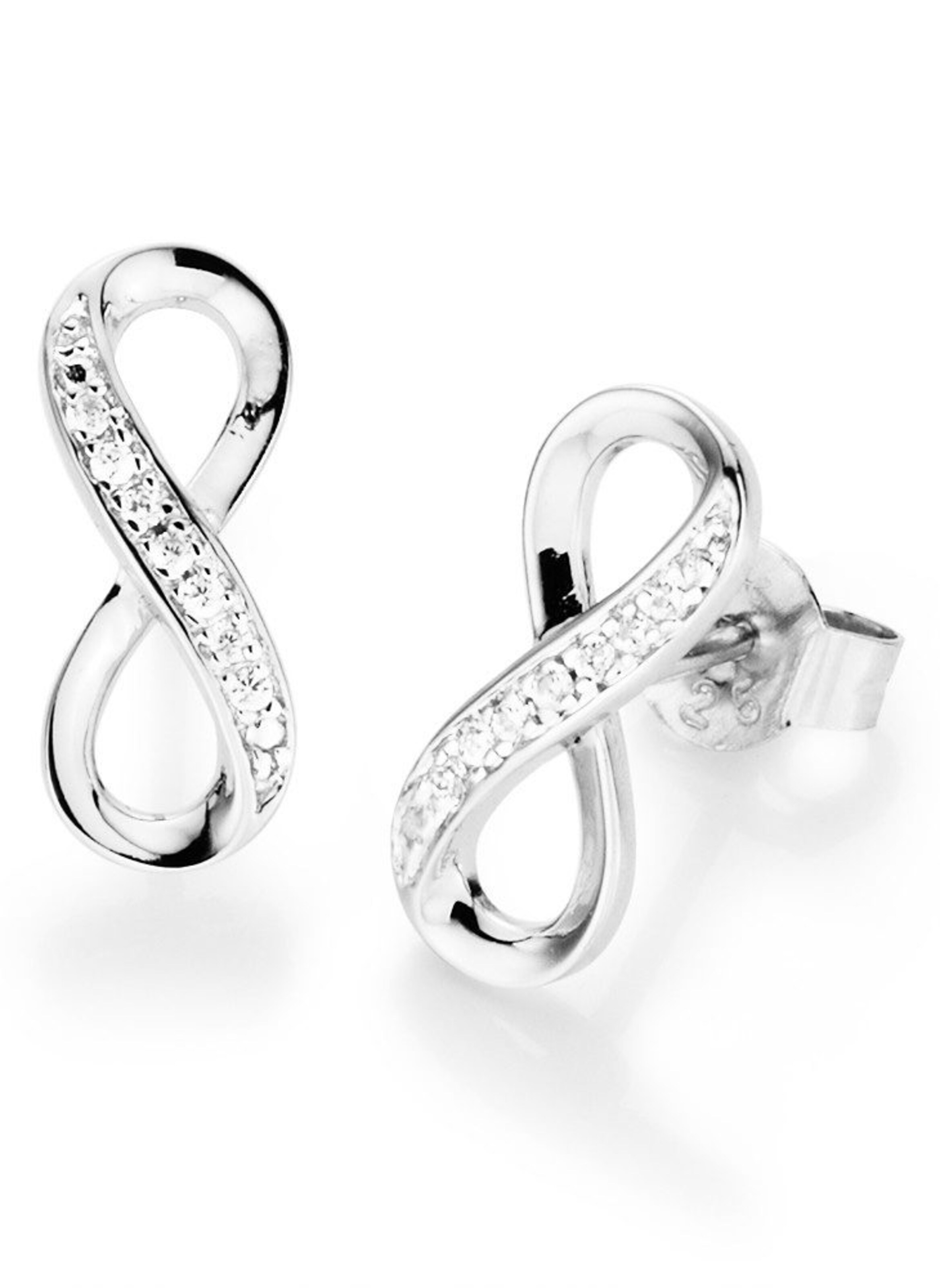 FIRETTI Ohrringe 'Unendlichkeit' in Silber: Vorderseite