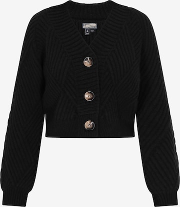 DreiMaster Vintage Strickjacke in Schwarz: Vorderseite