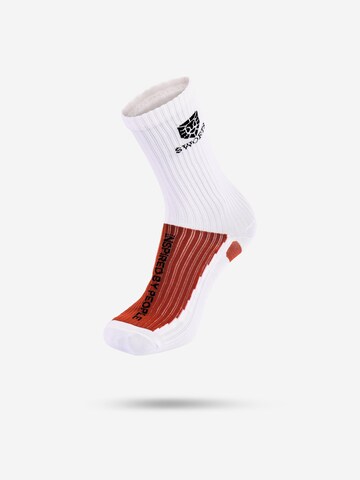 SWORTS Athletic Socks 'PAW' in White: front