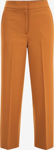 WE Fashion Regular Trousers in Brown: front