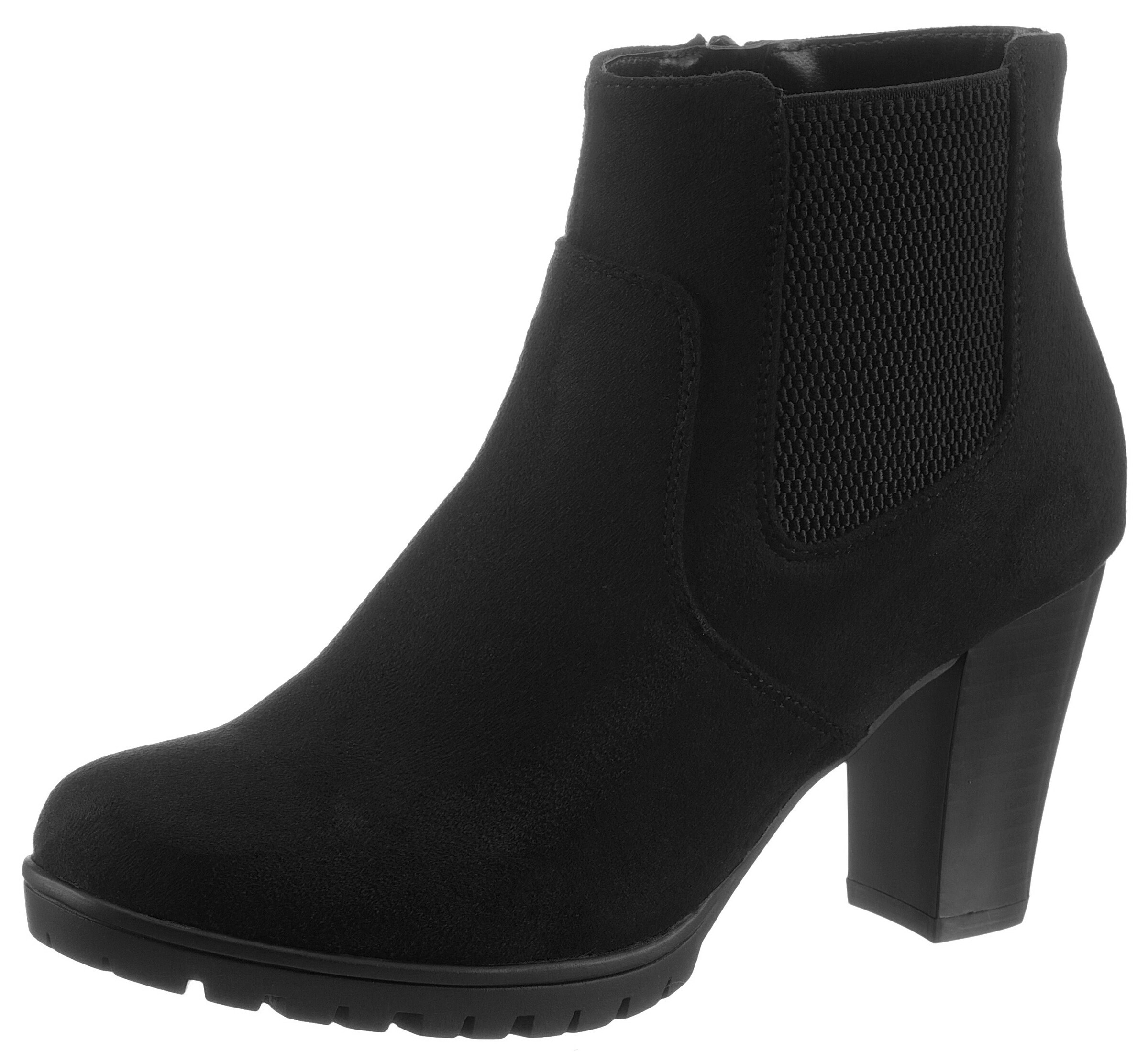 Aniston Stiefelette in Schwarz: Vorderseite