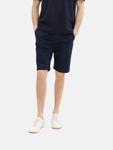 Regular Pantalon chino TOM TAILOR en bleu : devant