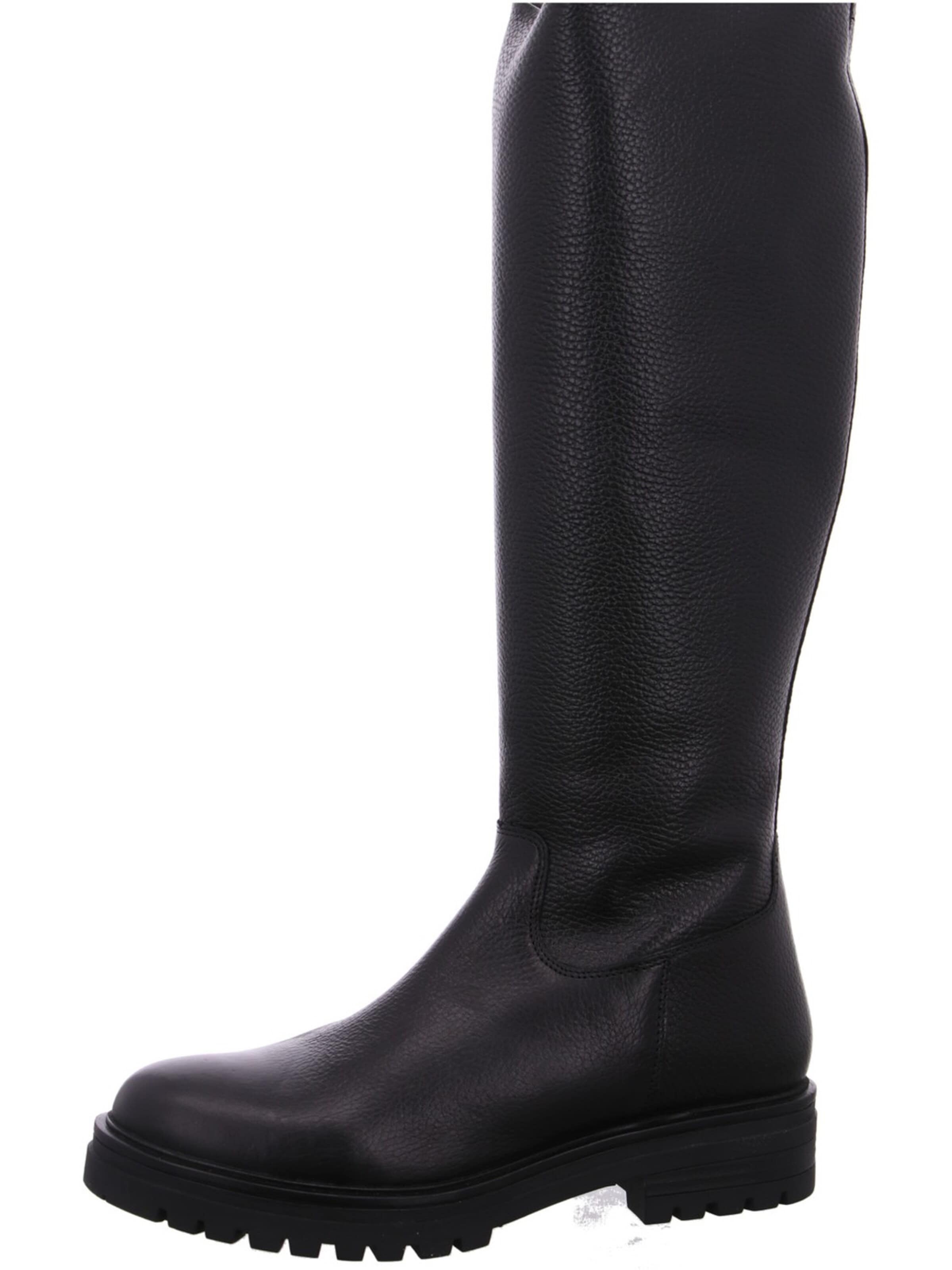 PS Poelman Over the Knee Boots 'Poelman Langschaftstiefel  Schwarz' in Black: front