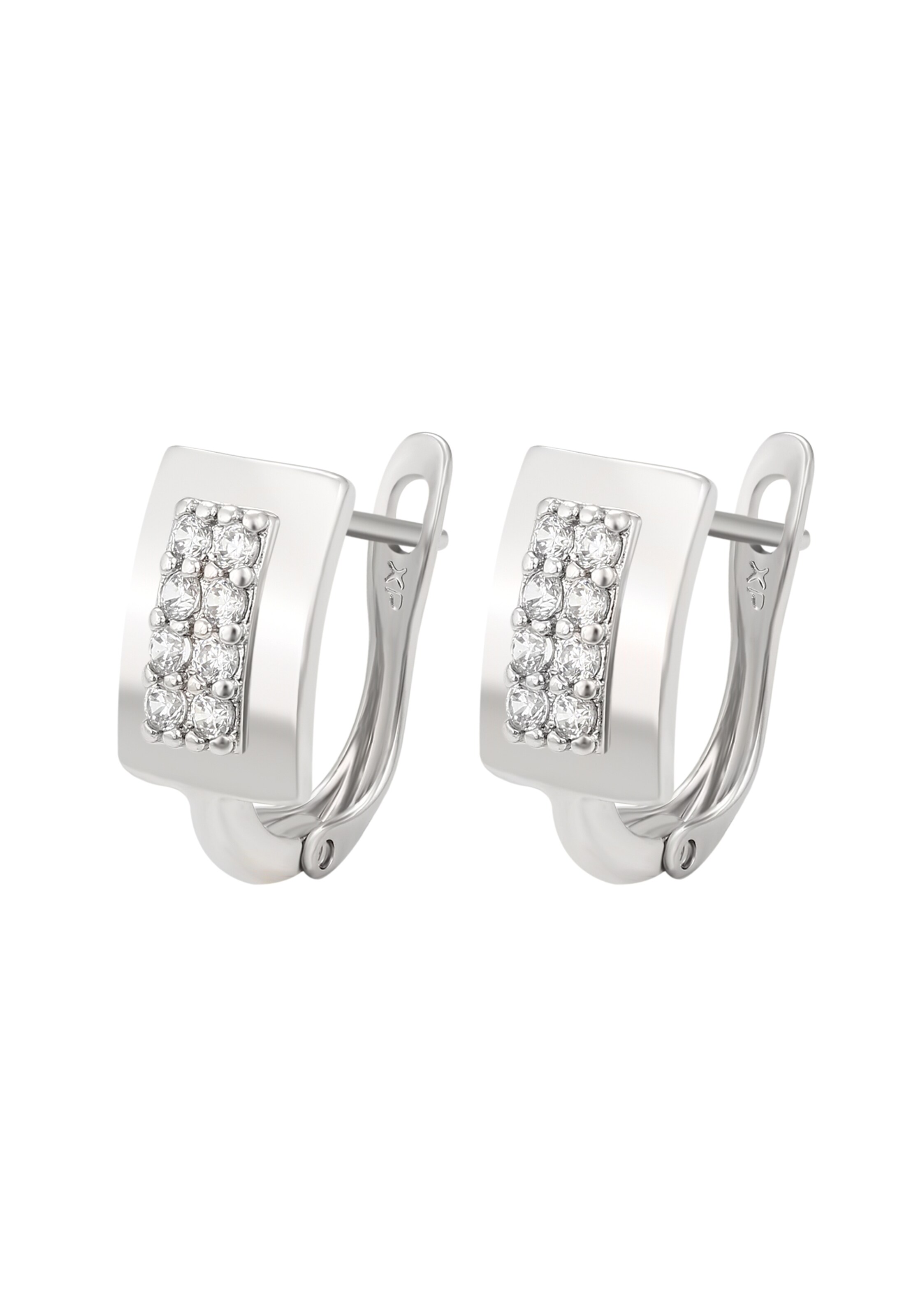 Boucles d'oreilles faina en argent : devant