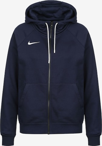 NIKE Athletic Zip-Up Hoodie 'Park 20' in Blue: front