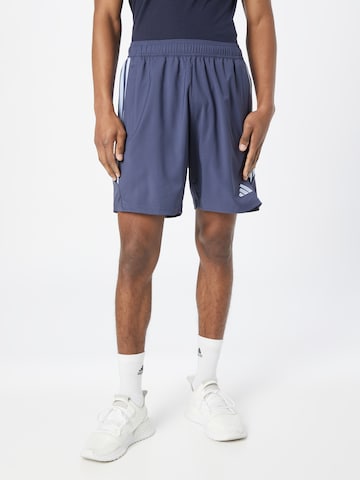 ADIDAS SPORTSWEAR Regular Workout Pants 'Tiro' in Blue: front