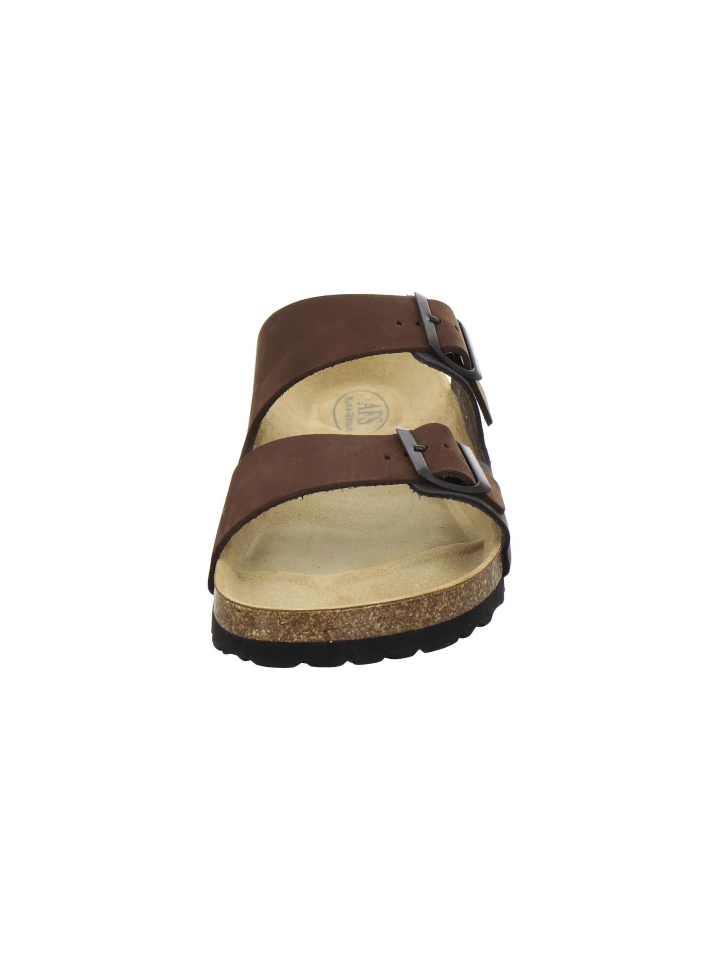 Mule 'Pantoletten Herren Zweischnaller mocca Nubukleder' AFS-Schuhe en marron
