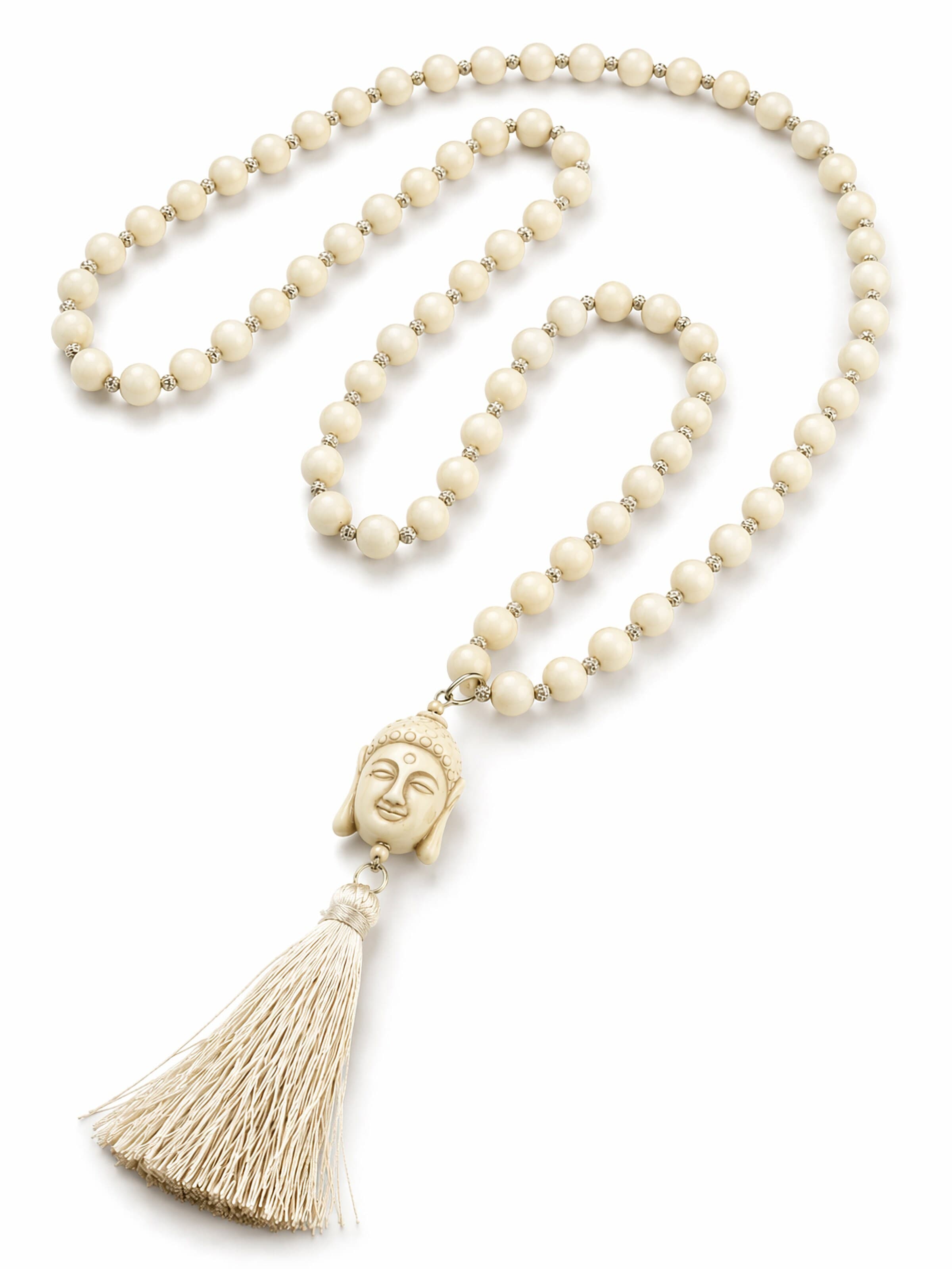 COLLEZIONE ALESSANDRO Necklace 'Nepal' in Beige: front