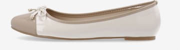 Bianco Ballet Flats 'CELINE' in White: front