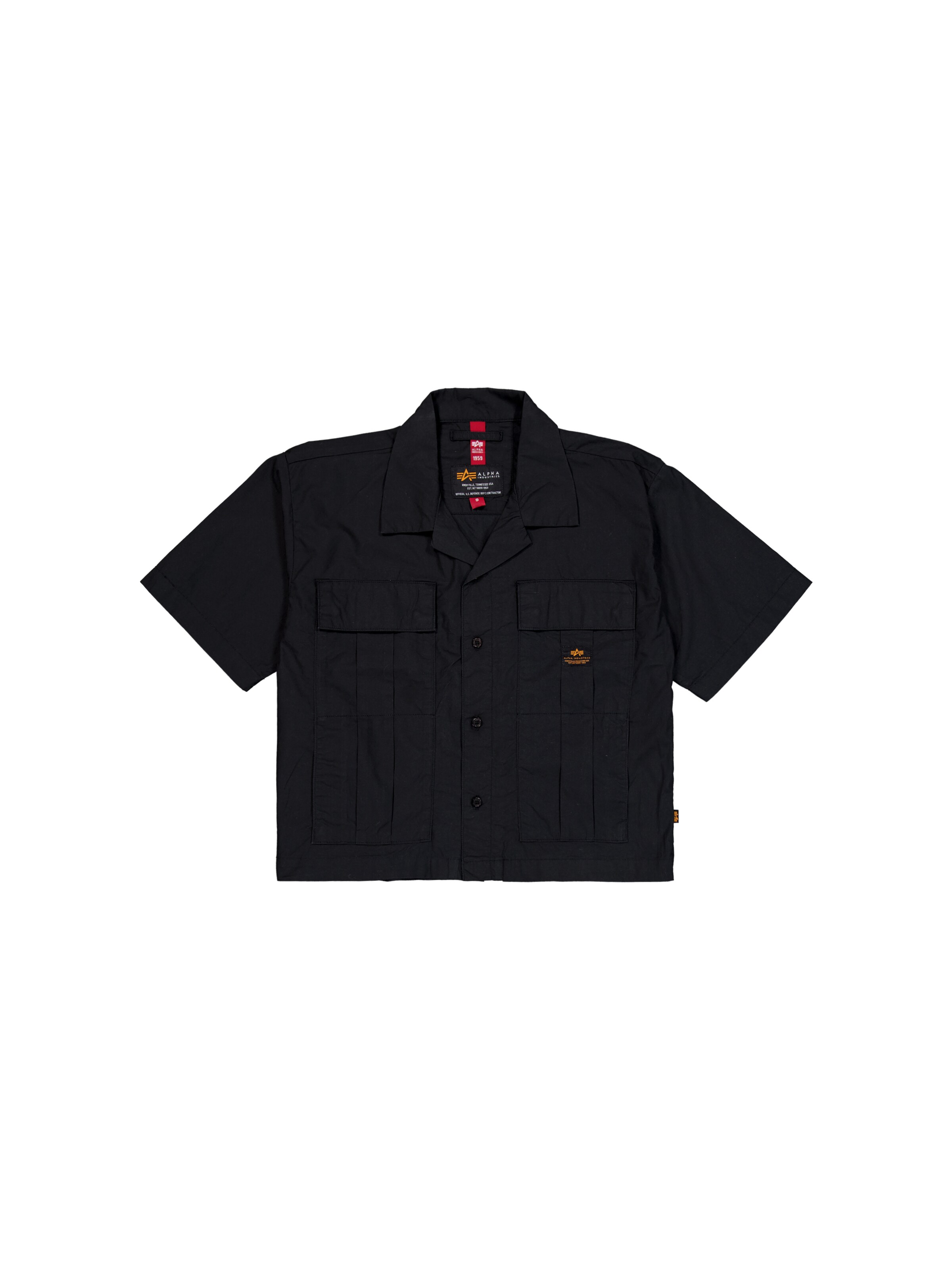 ALPHA INDUSTRIES Bluse in Schwarz: Vorderseite