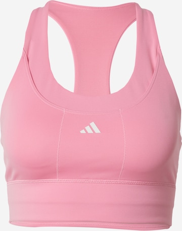 ADIDAS PERFORMANCE Bustier Urheilurintaliivit 'RUN MS PKT BRA' värissä vaaleanpunainen: edessä