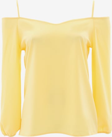 Awesome Apparel Blouse in Yellow: front
