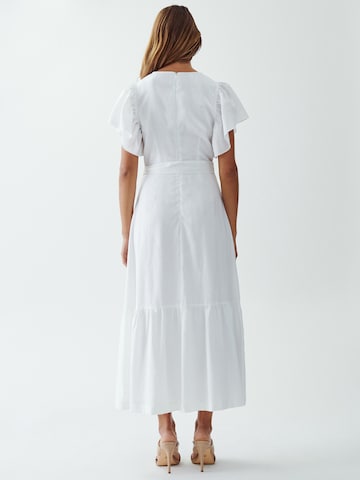 Willa Dress 'FLUTTER' in White: back