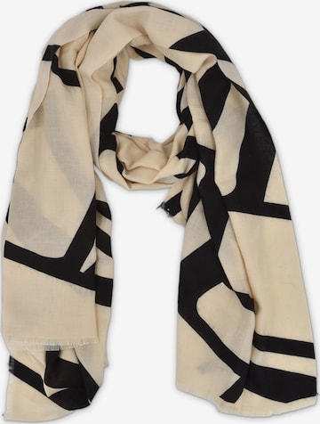 styleBREAKER Schal 'Schal mit Graphic Lines Muster' in Beige: Vorderseite