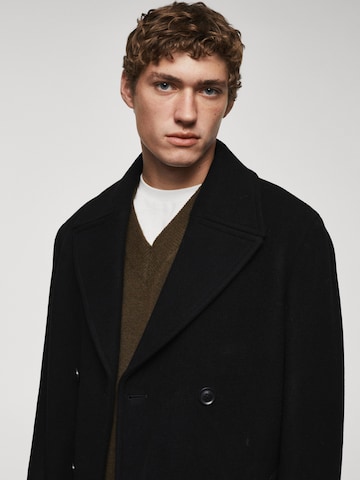 MANGO MAN Between-Seasons Coat 'Fisal' in Black