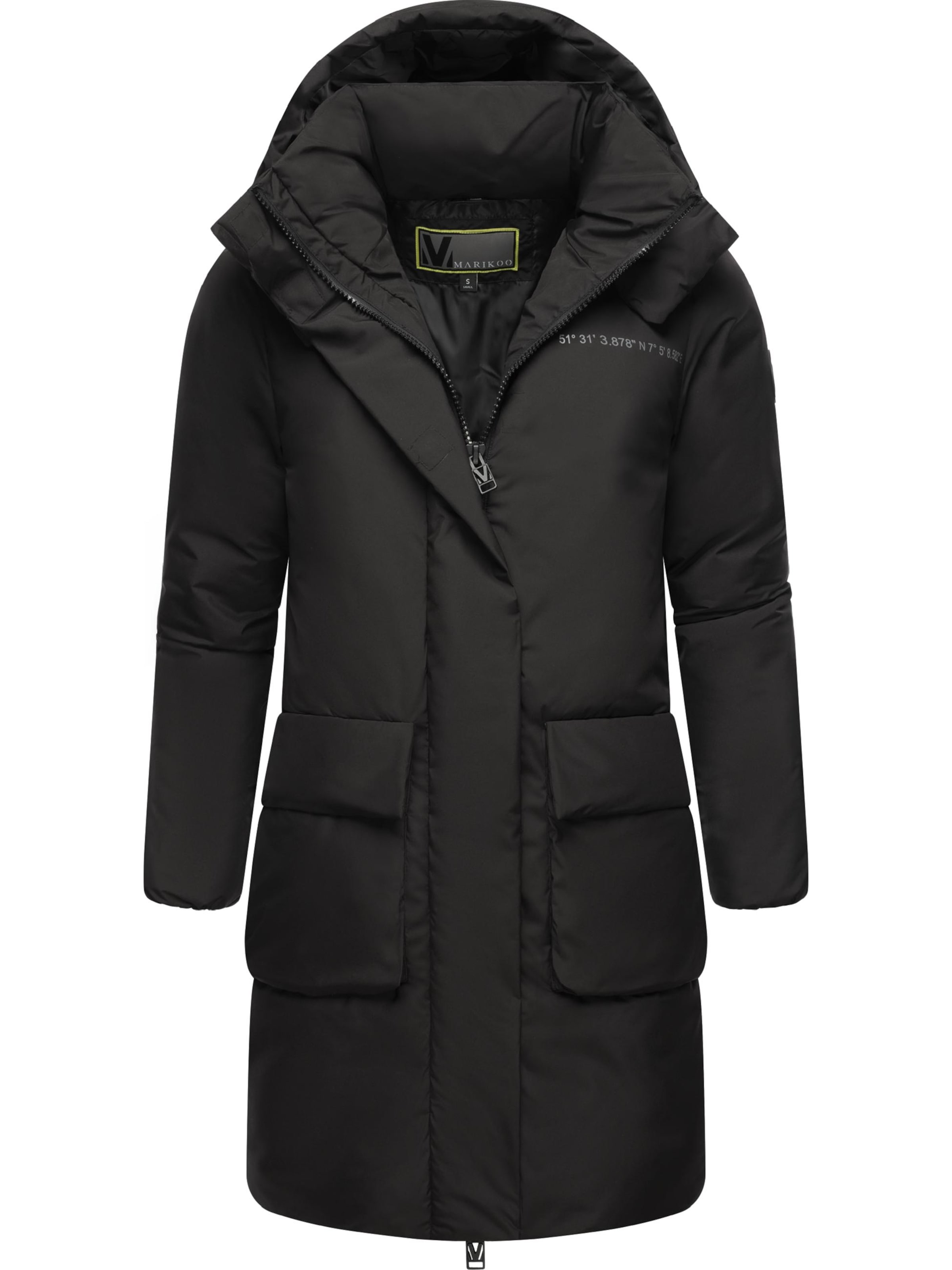 MARIKOO Winter coat 'Nanami 16' in Black