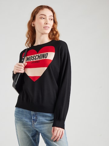 Moschino Jeans Sweter w kolorze czarny: przód