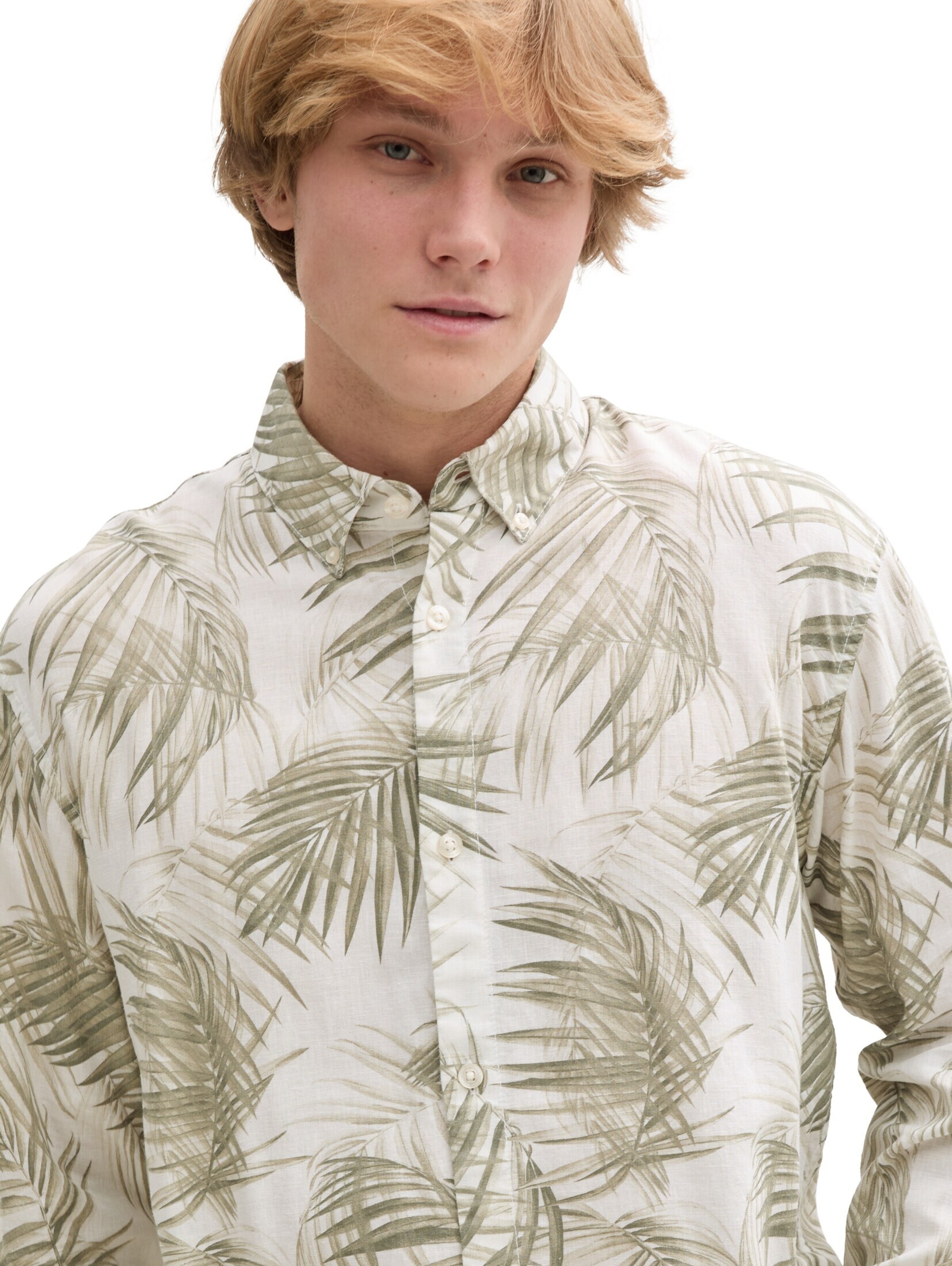 TOM TAILOR DENIM Slim Fit Hemd in Grün