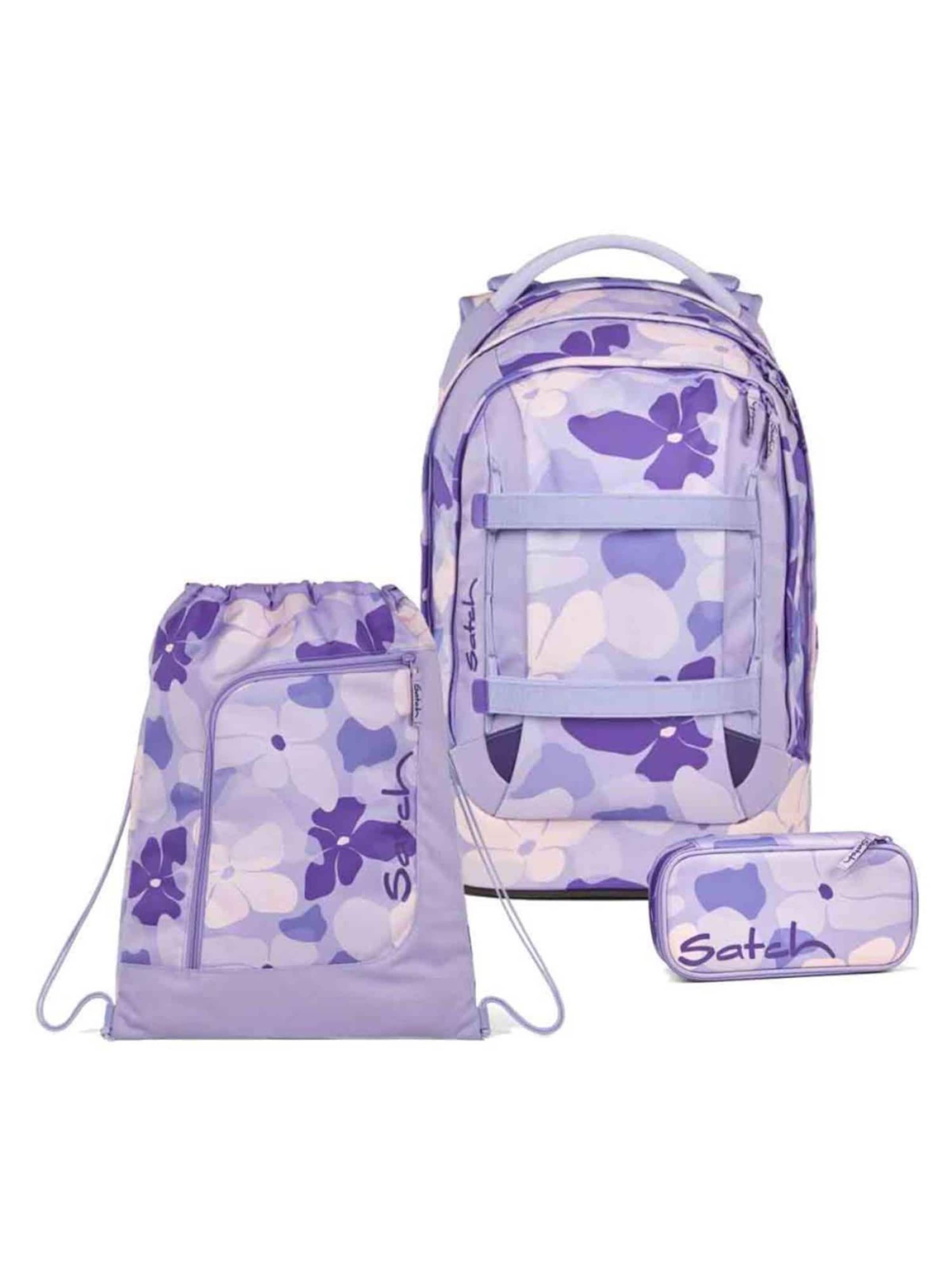 Satch Backpack in Purple: front