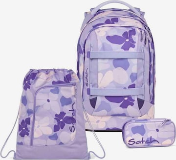 Satch Backpack in Purple: front