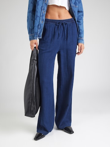 Wide leg Pantaloni de la s.Oliver pe albastru: față