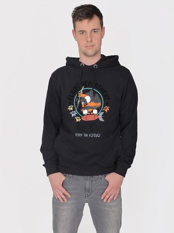 TOP GUN Sweatshirt in Schwarz: Vorderseite