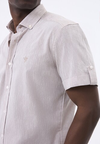 Felix Hardy Regular fit Button Up Shirt in Beige